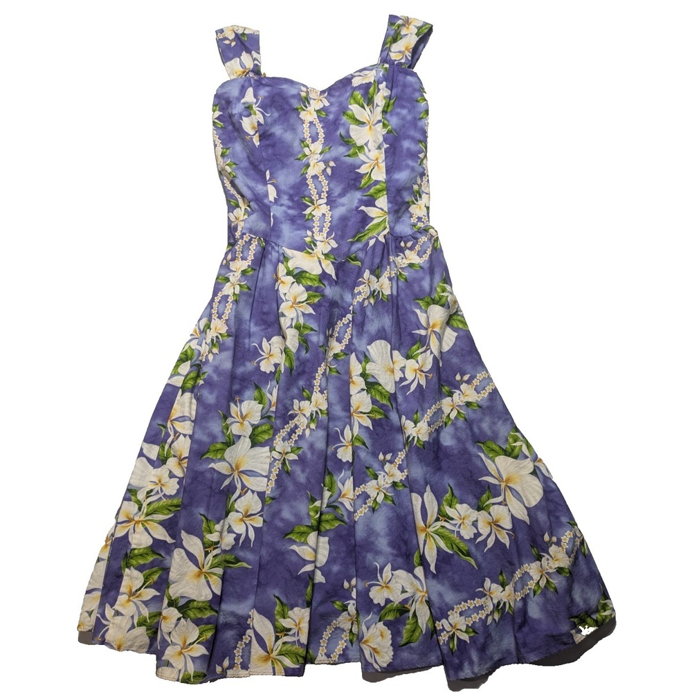 VTG Jade Fashions Hawaii Purple Floral Dress -‎ Women 2XL